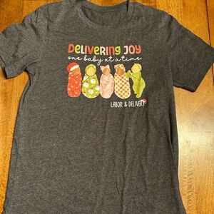 Gray Women’s Shirt - Delivering Joy